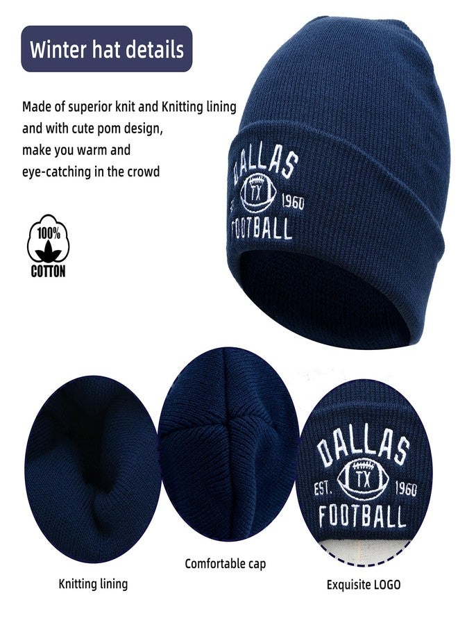 mtstaowe Vintage Classic Skull Cap Embroidery Beanie Fasion Hat Cuffed Winter Hat Knit Comes with Warm Gloves Gifts for Men Women Fans - Image 2